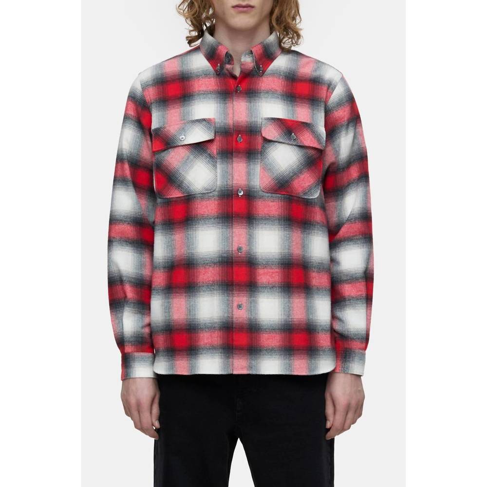 NEW CLOSED flannel shirt in hibiscus red